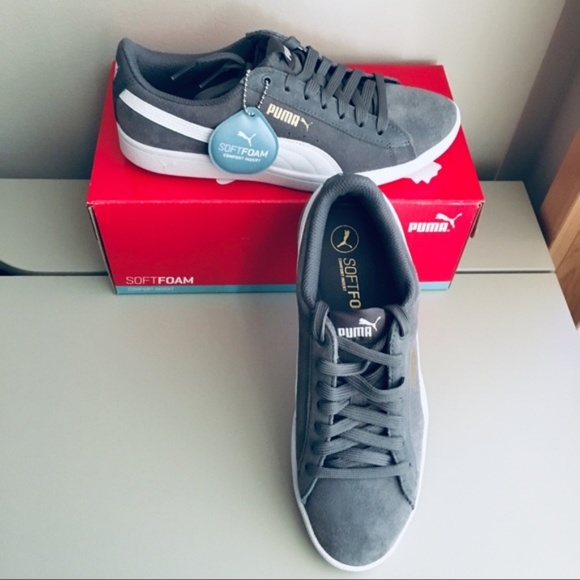 Puma Vikky Women's Suede Softfoam Sneakers - Picture 4 of 8
